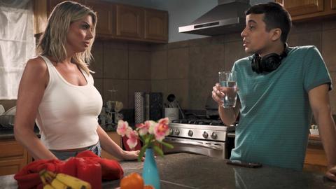 Taboo MILF Addyson James shows her younger guy how to please mommy