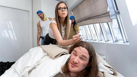 Nasty MILF Homeowner Alice Gets Ass-Fucked By The Repair Crew