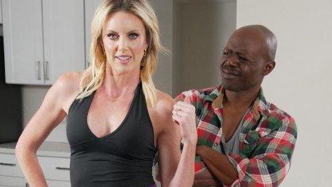 Tall Blonde MILF Alli Drops Her Noise Complaint for BBC