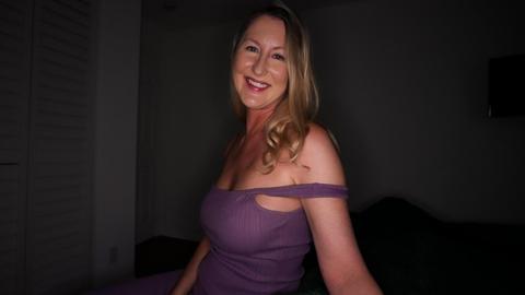 Horny Blonde MILF Aries Enjoys His Big Cock In Secret
