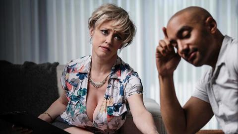 Voluptuous blonde breaks taboo rules for a massive BBC