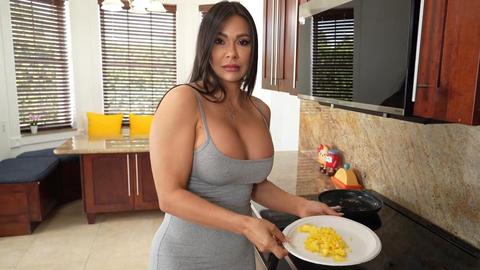 Sexy Latina Stepmom Waits Naked On The Bed For Her Stepson To Fuck Her