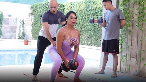 My thick Latina stepmom gets seduced by her coach