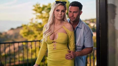 Hairy blonde MILF gets a deep anal creampie in bed