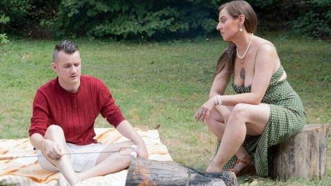 Quiet Backyard Fire Turns Into Forbidden MILF Dangerous Desire