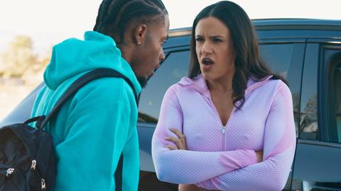 Caught playing with herself, this busty MILF takes a massive BBC