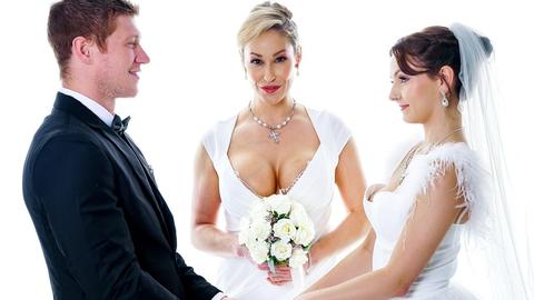 High heels drop as busty stepmom takes a messy facial