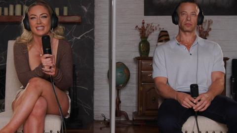 Blonde MILF Sadie and Brad turns couch chat into wild sex