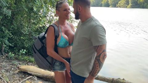Busty Blonde French MILF Victoria Shows Off Divine Body Openly